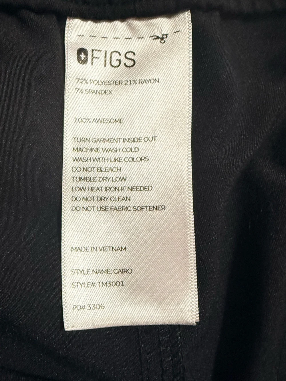 Figs Technical Collection - Black cargo scrub pants, sz L Men’s or unisex